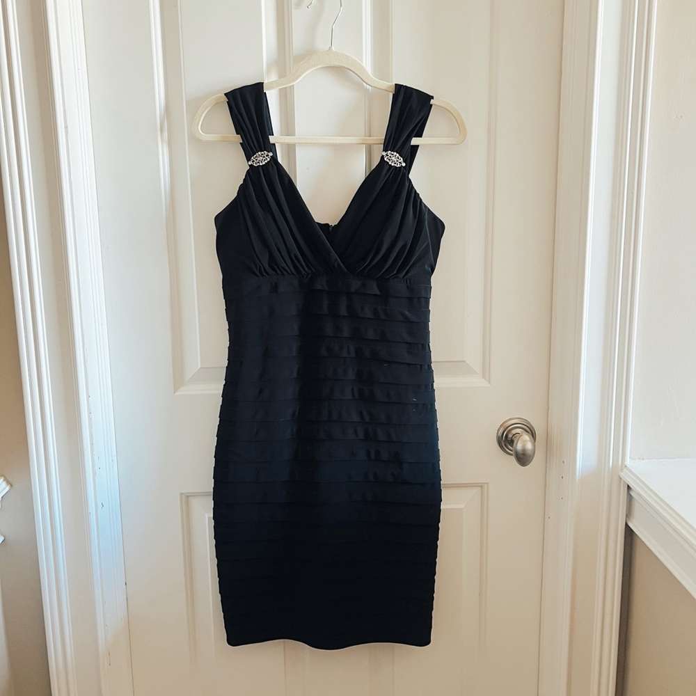 Black Formal Fitted Dress